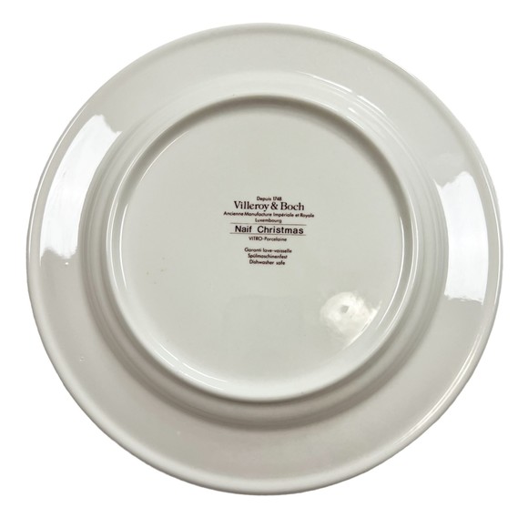 Villeroy & Boch NAIF CHRISTMAS Porcelain Salad Plate Dessert Side 8.25" Germany - Picture 2 of 4